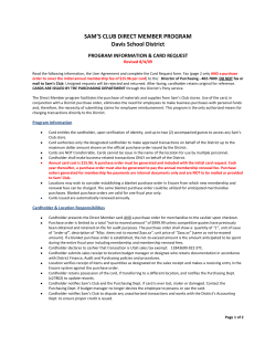 SAM`S CLUB DIRECT MEMBER PROGRAM Davis