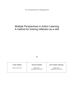 A method for training reflection as a skill