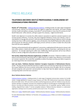 PRESS RELEASE - Telefonica Business Solutions
