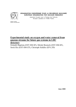 Experimental study on oxygen and water removal from gaseous