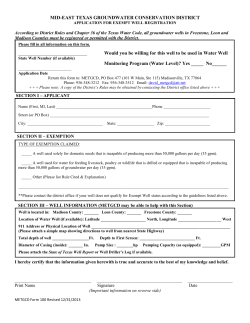 Exempt Well Registration Form - Mid