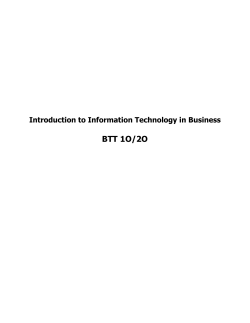 Introduction to Information Technology in Business