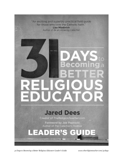 31 Days to Becoming a Better Religious