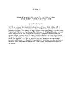 ABSTRACT UNCENSORED: GENDER ROLES AND THE