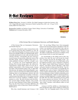 A West German Take on Containment, Deterrence, and Flexible