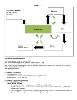 Biology 2012 Written Curriculum CDRP
