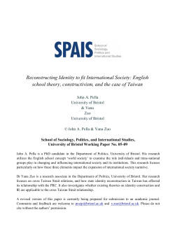 Reconstructing Identity to Fit International Society: English School