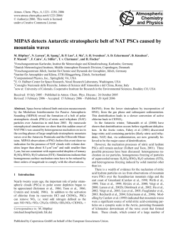 MIPAS detects Antarctic stratospheric belt of NAT PSCs caused by