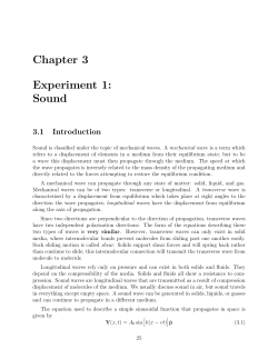 Chapter 3 Experiment 1: Sound