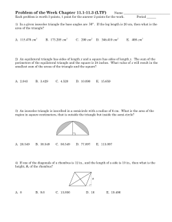 Problem of the Week Chapter 11.1-11.3 Area