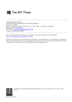 Hearing Musical Streams