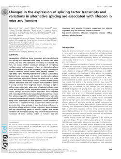 Changes in the expression of splicing factor transcripts and