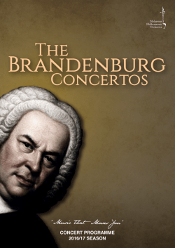 concert programme 2016/17 season