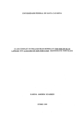 Class conflict in William Deam Howells`s the rise of Silas Lapham
