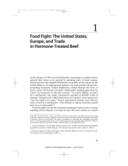 Case Studies in Trade Negotiation Vol. 2 Preview Chapter 1: Food