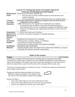 Lesson 15: Finding the Areas of Complex Figures III Overview and