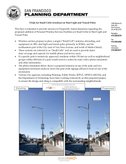 FAQs for Small Cells (wireless) on Steel Light and Transit