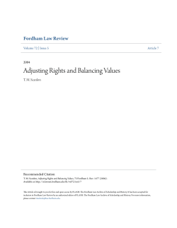 Adjusting Rights and Balancing Values