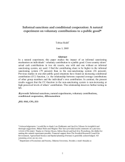 Informal sanctions and conditional cooperation: A natural