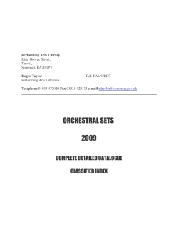 Music catalogues orchestral sets