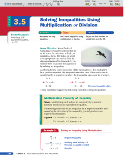 Solving Inequalities Using Multiplication or Division