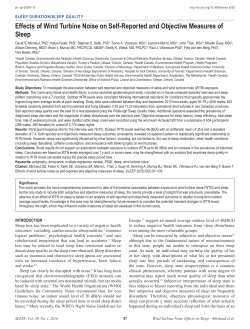 Effects of Wind Turbine Noise on Self