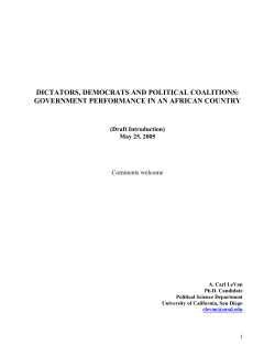 Dictators, Democrats, and Political Coalitions: Government