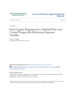 Exact Logistic Regression for a Matched Pairs case
