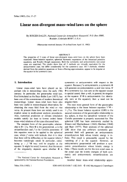Linear non-divergent mass-wind laws on the sphere - Co