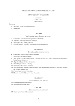 the legal services authorities act, 1987