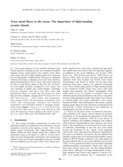 Trace metal fluxes to the ocean: The importance of