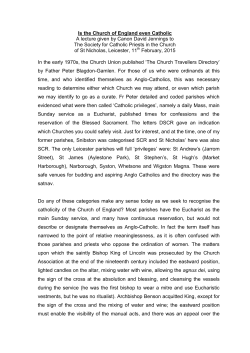 Is the Church of England even Catholic