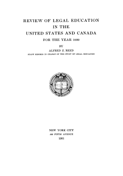 REVIEW OF LEGAL EDUCATION IN THE UNITED STATES AND