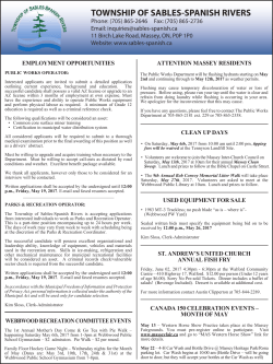 Township of Sables-Spanish Rivers May 2017