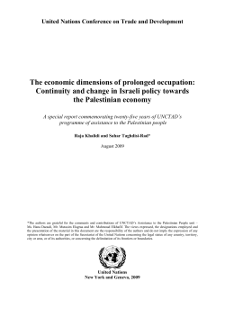 The economic dimensions of prolonged occupation