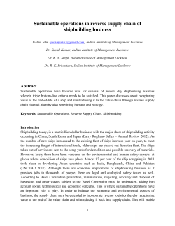 Sustainable operations in reverse supply chain