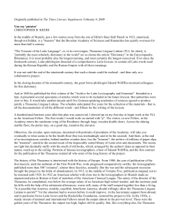 Originally published in The Times Literary Supplement