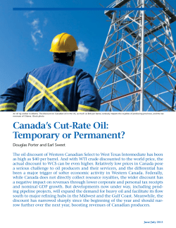 Canada`s Cut-Rate Oil: Temporary or Permanent?