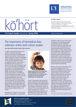 The importance of biomedical data collection within birth cohort
