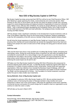 12.11.15 New CEO of Big Society Capital is Cliff Prior