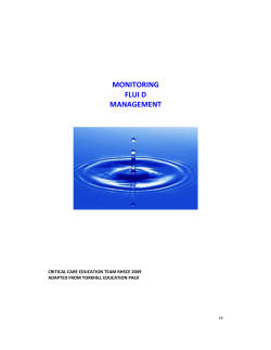 MONITORING FLUI D MANAGEMENT