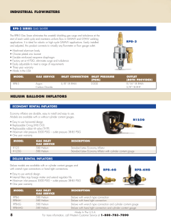 Gas Saver and Helium Inflators