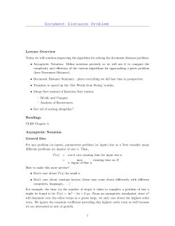 Document Distance Problem