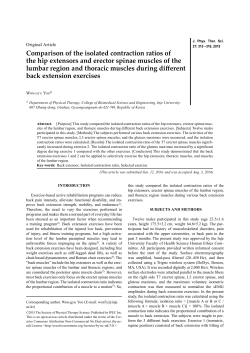 Comparison of the isolated contraction ratios of the hip extensors