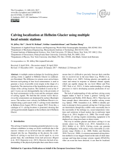 Calving localization at Helheim Glacier using multiple local seismic