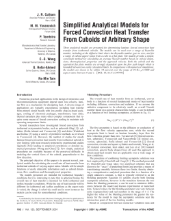Simplified Analytical Models for Forced Convection Heat Transfer