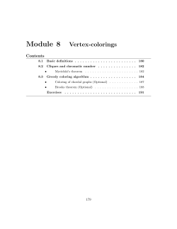 Module 8 Vertex-colorings