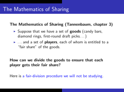 The Mathematics of Sharing