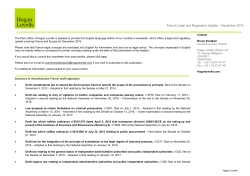 French Legal and Regulatory Update &ndash; December 2016