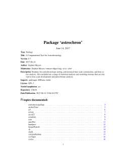 Package `astrochron`